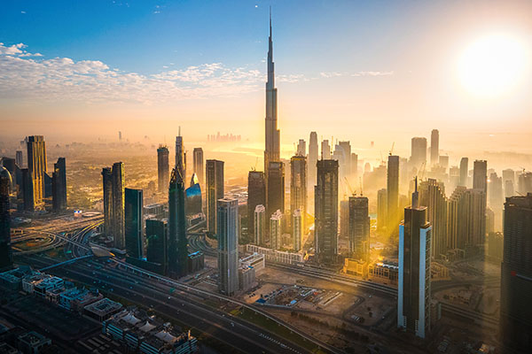 Panoramic view of a modern city during the day