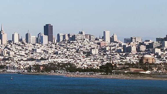 Downtown San Francisco and bay area
