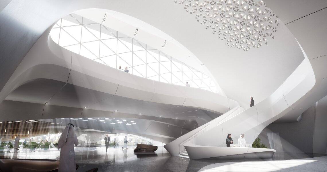 Interior of BEEAH Headquarters in Sharjah, United Arab Emirates