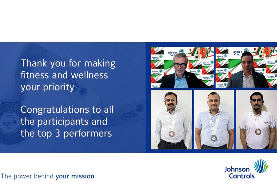 Poster highlighting the top 3 performers of of Dubai Fitness Challenge 2020