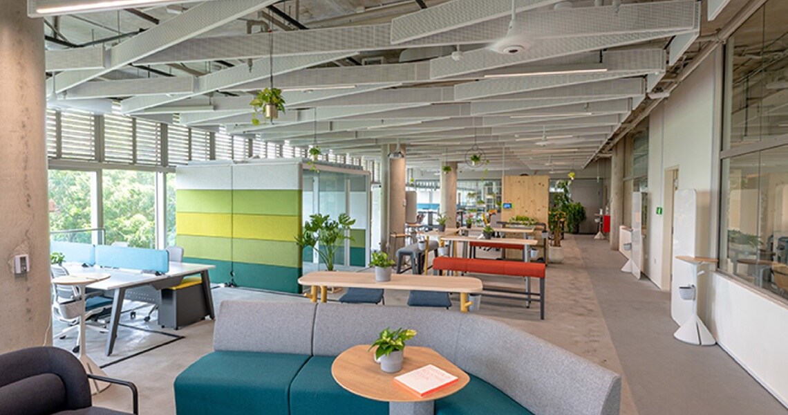 Interior of the OpenBlue Innovation Center in Singapore