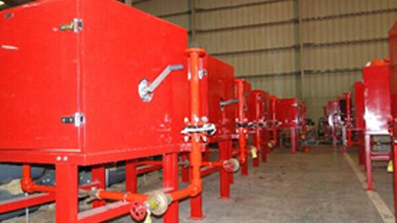 Indoor hose reel station