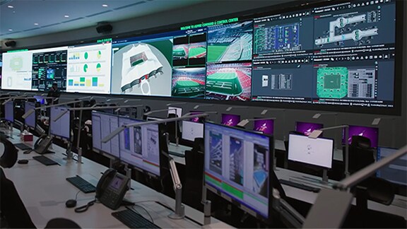 Interior of a control room