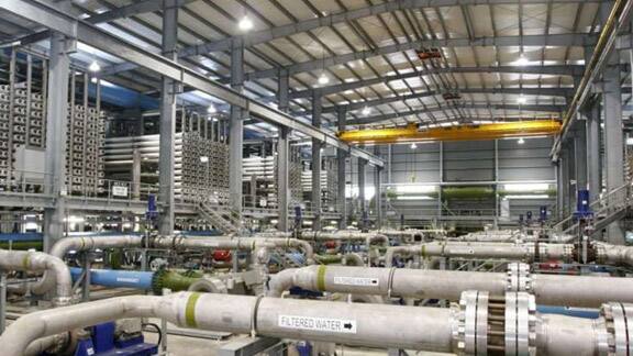 Interior of a desalination plant