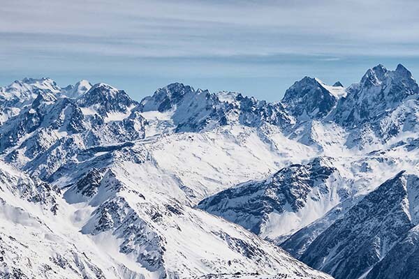 Snowcapped mountains