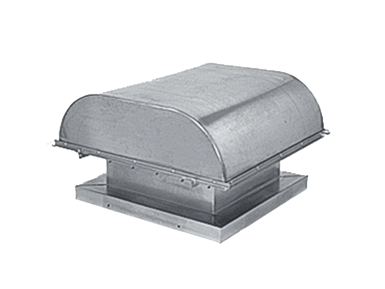 A roof-mounted fan on a white background