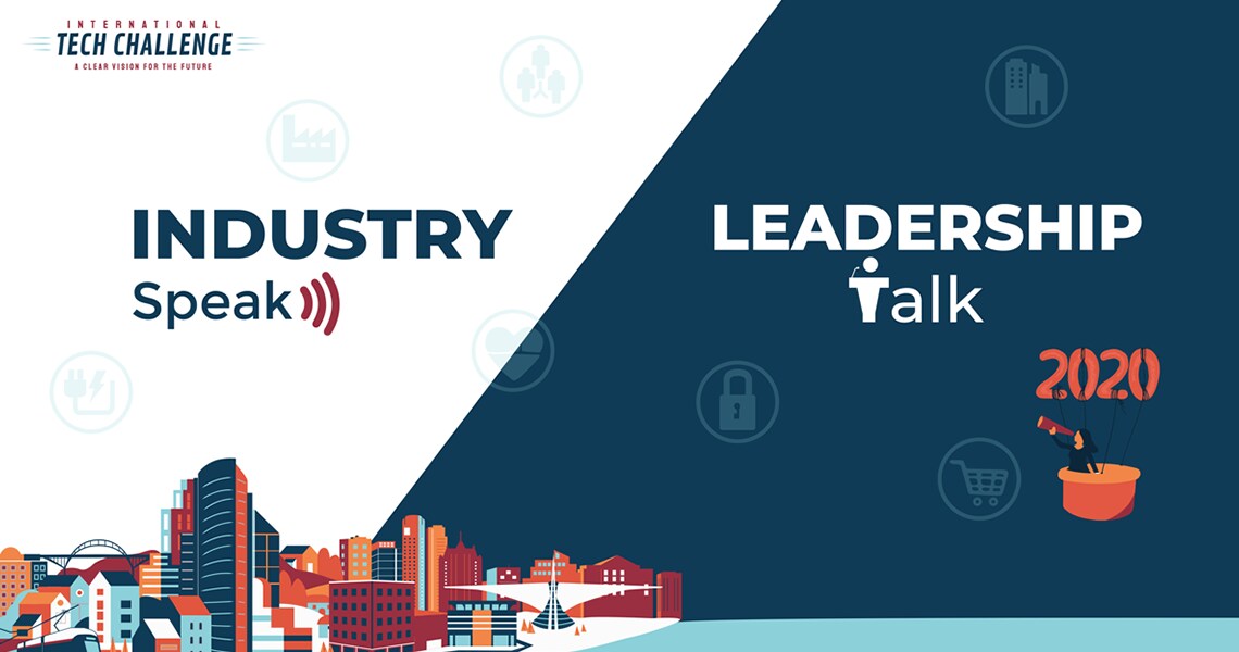 A poster for a Leadership Talk on power and the future of industies, at Tech Challenge 2020