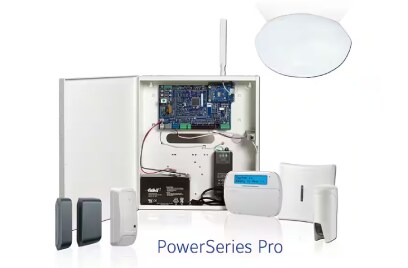 A collection of PoweSeries Pro intrusion detection devices