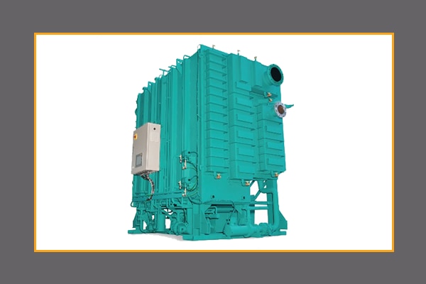 A blue absorption chiller unit